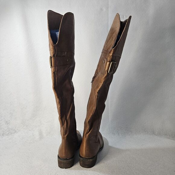 STEVE MADDEN Over The Knee Brown Flat Boots Sz 10 M Riding - Picture 3 of 11